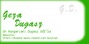 geza dugasz business card